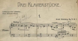 Arnold Schönberg: Drei Klavierstücke op. 11, Handexemplar Eduard Steuermann | Library of Congress, Washington, D.C.